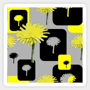 Mod Dandelions on Grey Sticker